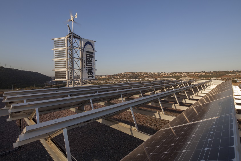 Solar array on roof