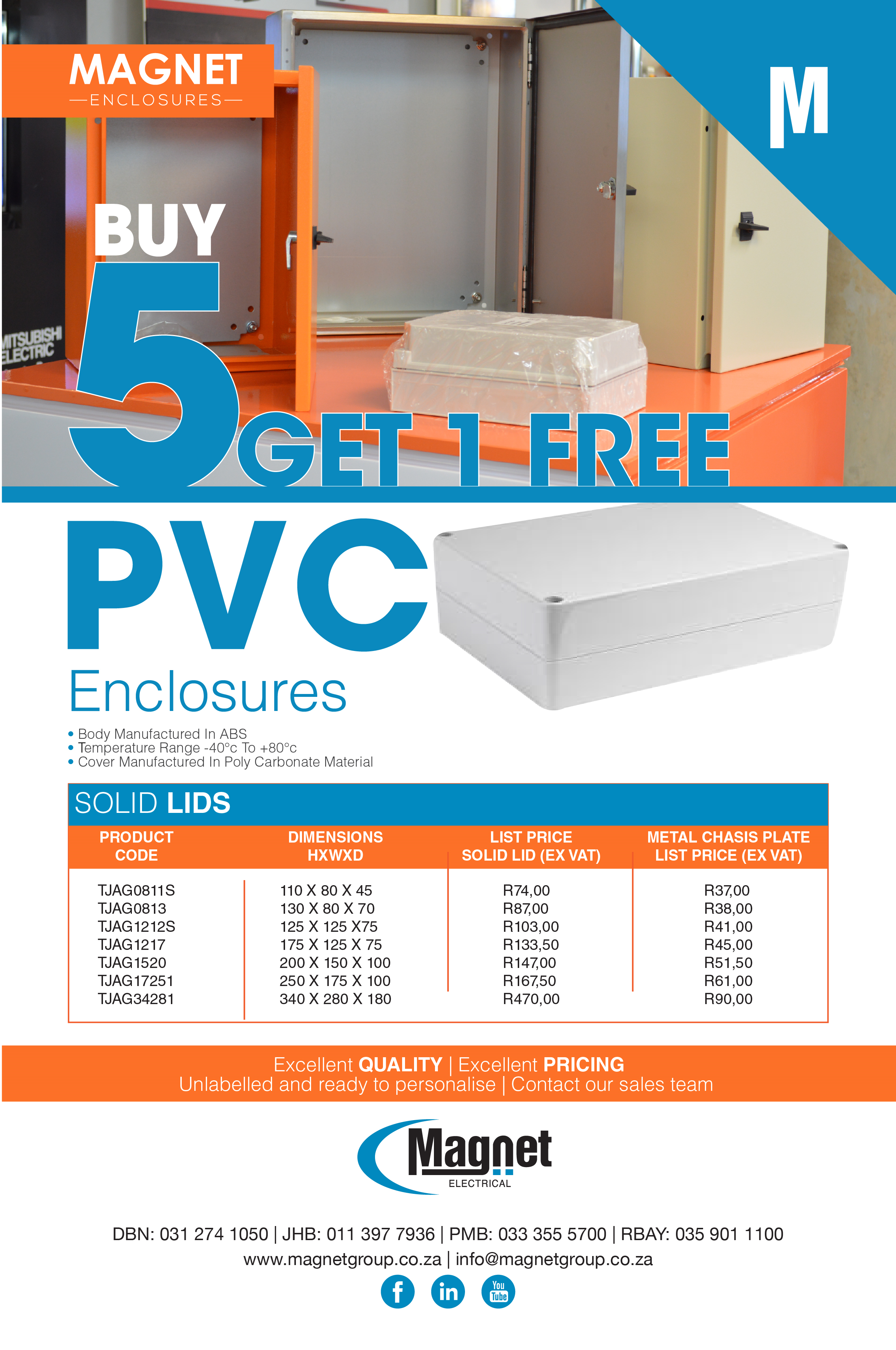 Magnet PVC Enclosures 