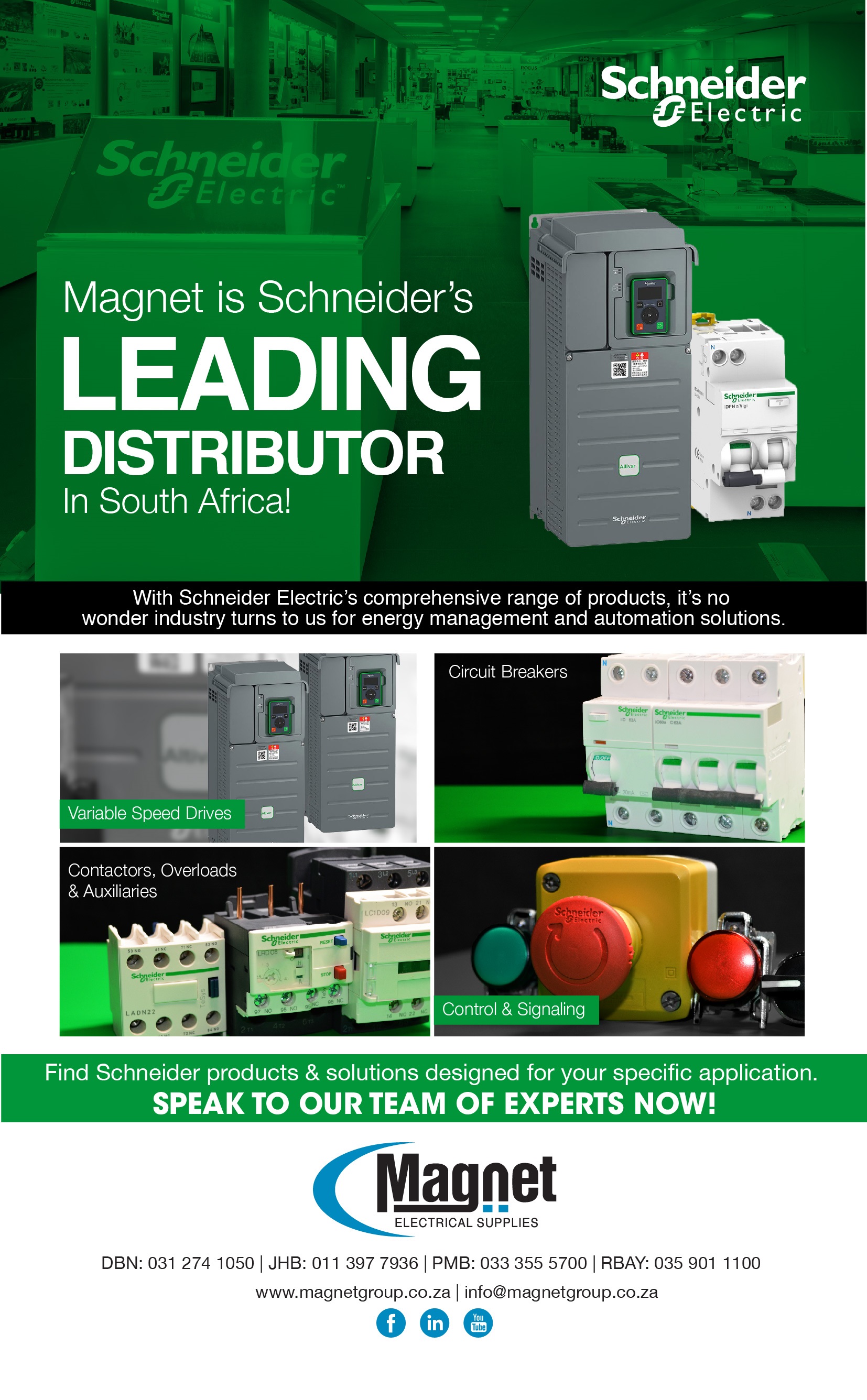 Magnet is the leading distributor for Schneider Electric