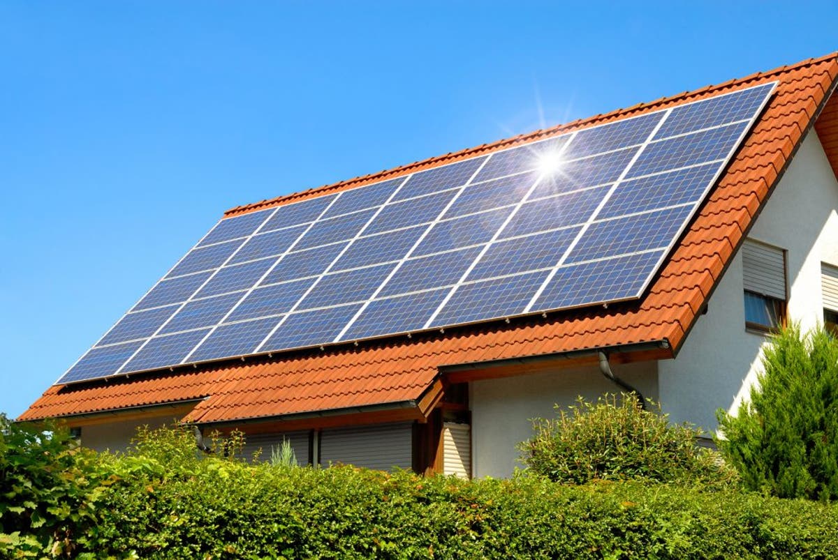 Solar array on roof